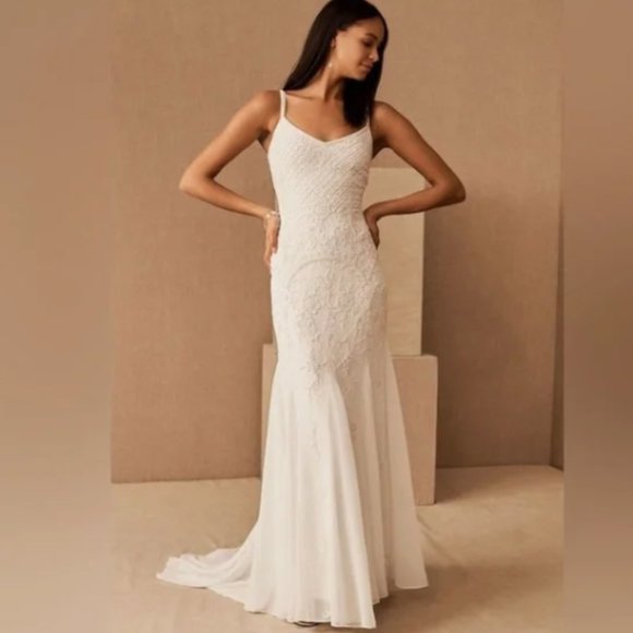 BHLDN Beldina Wedding Gown Size 12 - Picture 1 of 9